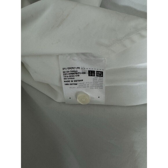 Chic Uniqlo Oversized Minimalist Popover 3/4 Sleeve Top Preppy Classic Capsule M - Picture 3 of 4